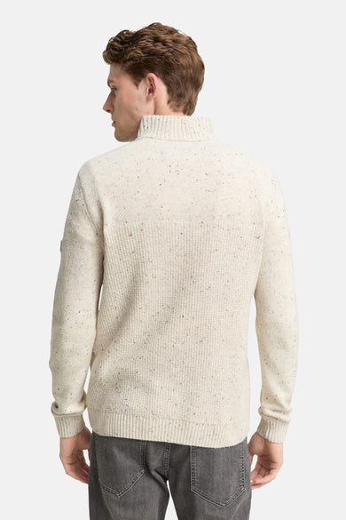 Pull met rolkraag - ecru