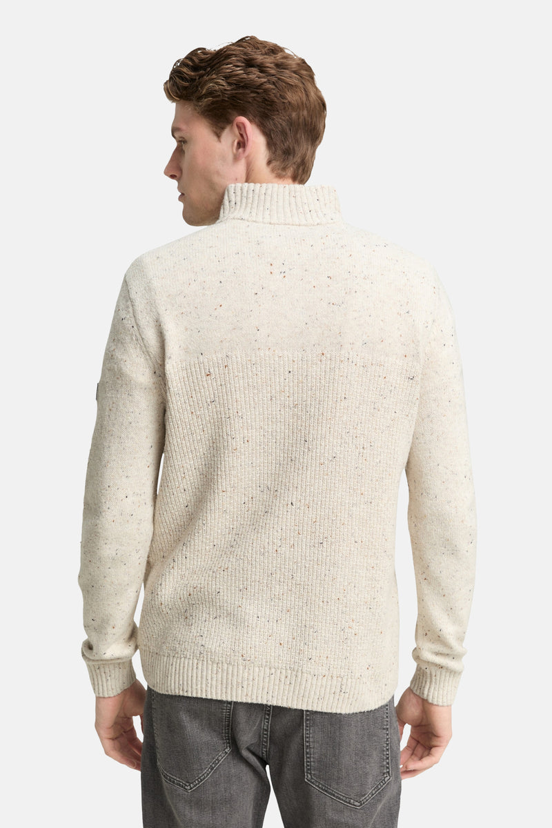 Pull met rolkraag - ecru