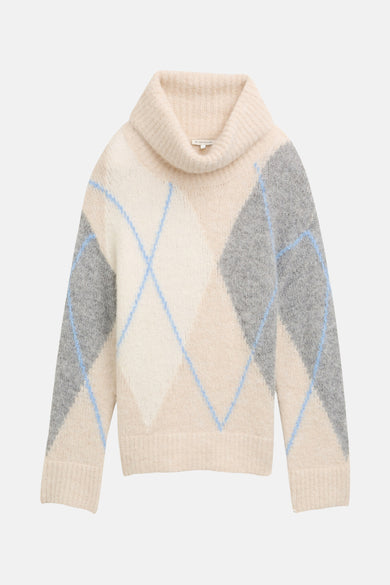 Pull met rolkraag - multicolor