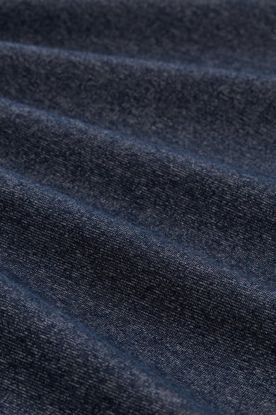 Blauwe Tom Tailor bodywarmer, van getextureerde stof met delicate plooien.