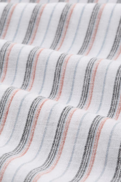 Multikleurig overhemd met lange mouwen van Tom Tailor met streepdessin en geplooide textuur.