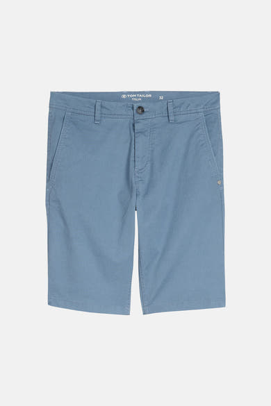 Blauwe katoenen bermuda van Tom Tailor, met een subtiele textuur en een klassieke pasvorm.