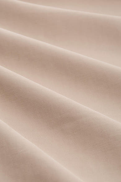 Pantalon taupe de Tom Tailor en tissu finement texturé avec des plis doux.