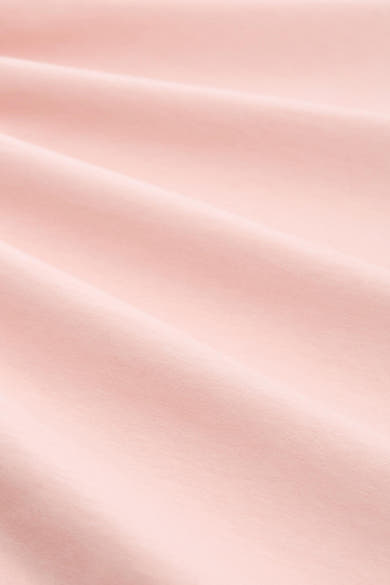Roze T-shirt van Tom Tailor in zachte, getextureerde stof met subtiele plooien.