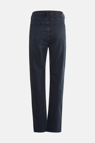 Blauwe skinny jeans van OPUS, met achterzakken, op lichte achtergrond.