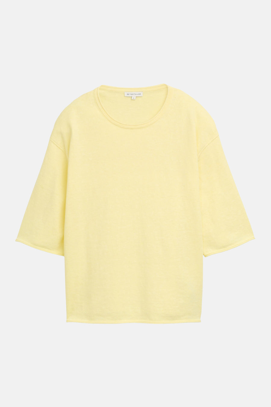 Pull à col rond - jaune