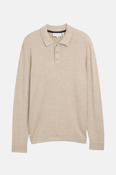 Beige ronde hals trui van Tom Tailor in getextureerd breisel met draperie-effect.