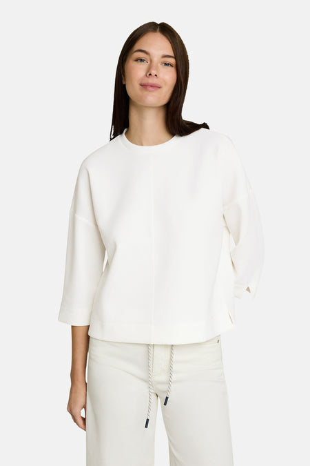 Sweat col rond blanc - Tom Tailor