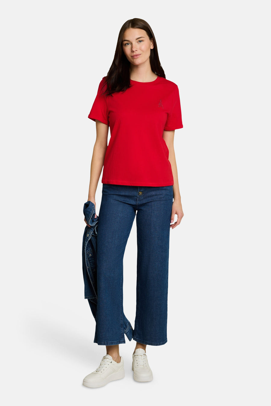Top uni manches courtes rouge - Tom Tailor