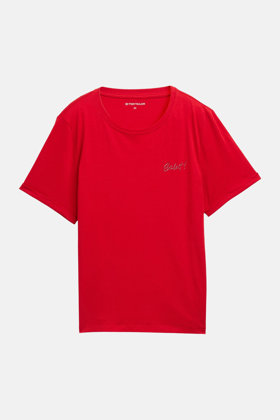 Top uni manches courtes rouge - Tom Tailor