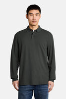 Polo met lange mouwen - olive