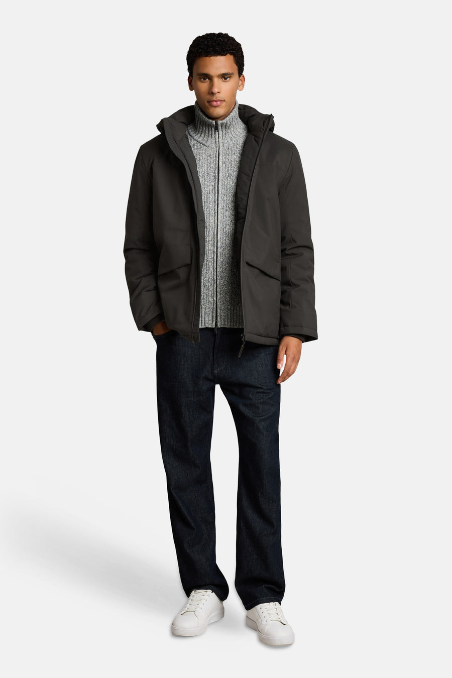 Heren tops jas parka grijs - Tom Tailor