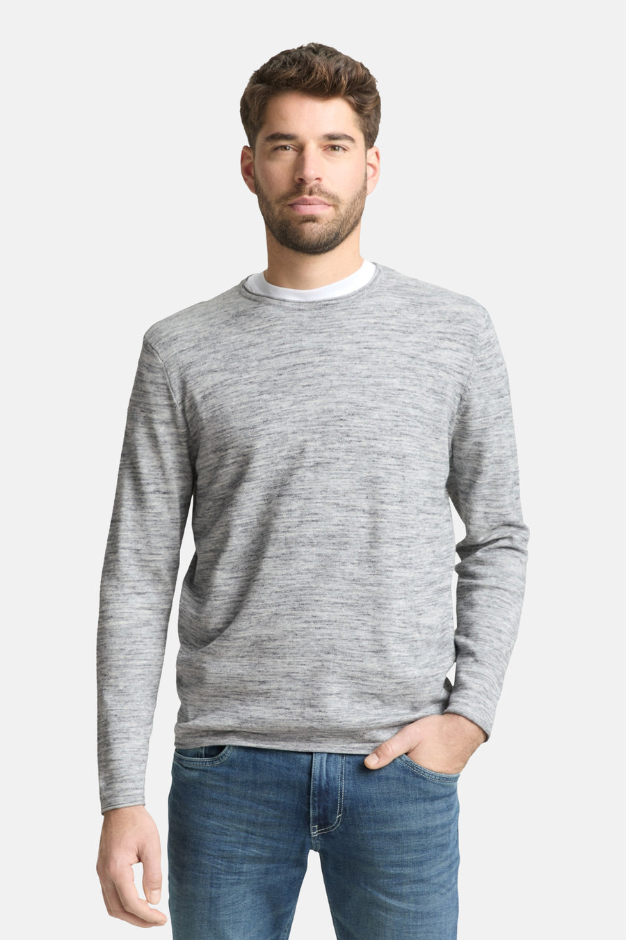 Pull à col rond - bleu