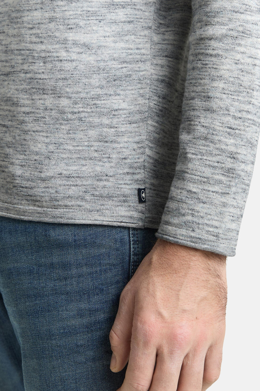 Pull à col rond - bleu