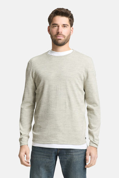 Pull à col rond - Gris