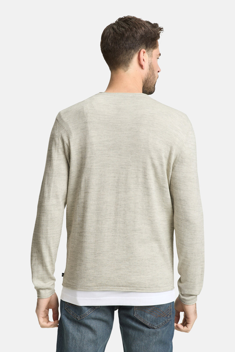 Pull à col rond - Gris