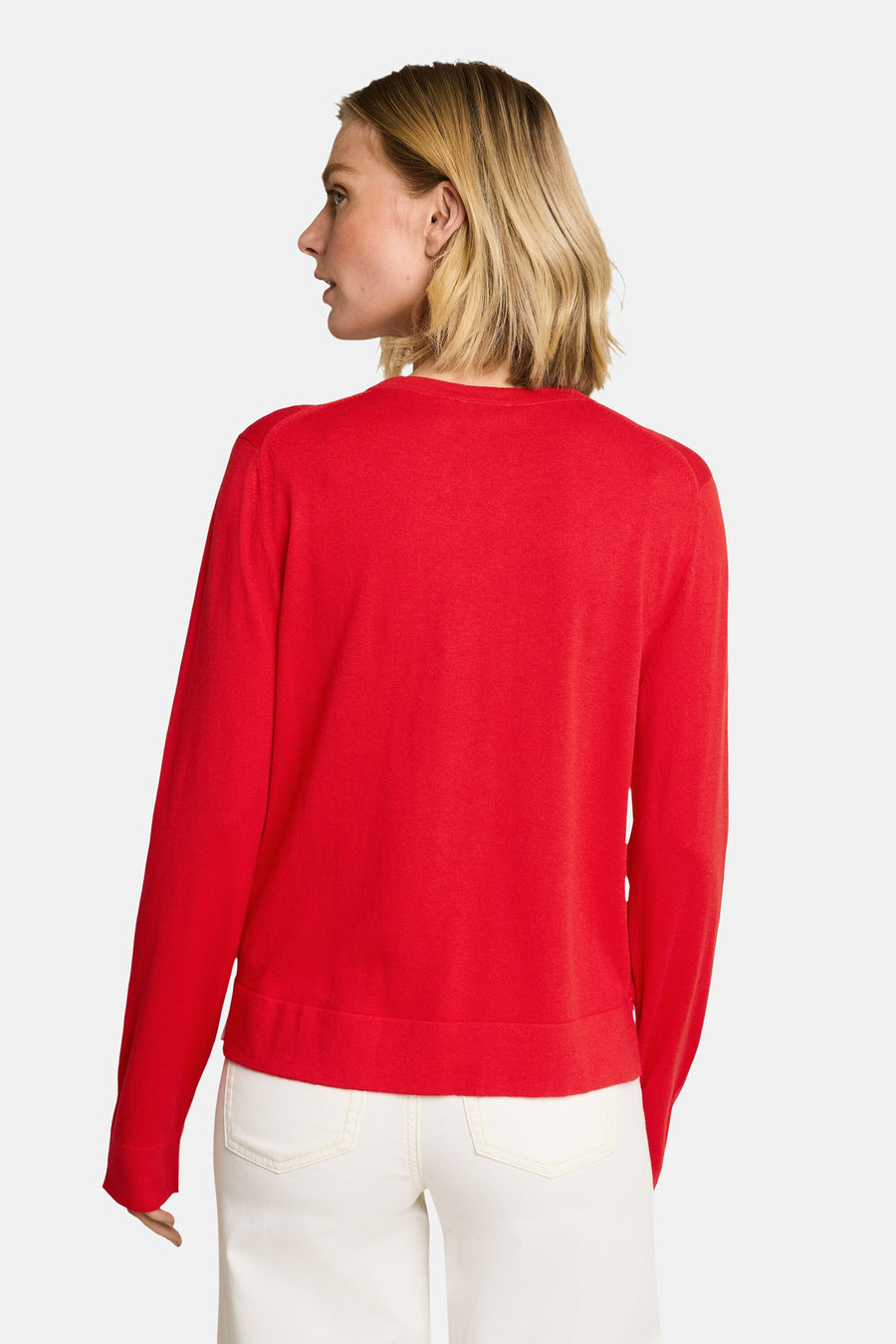 Trui met ronde hals rood - Tom Tailor