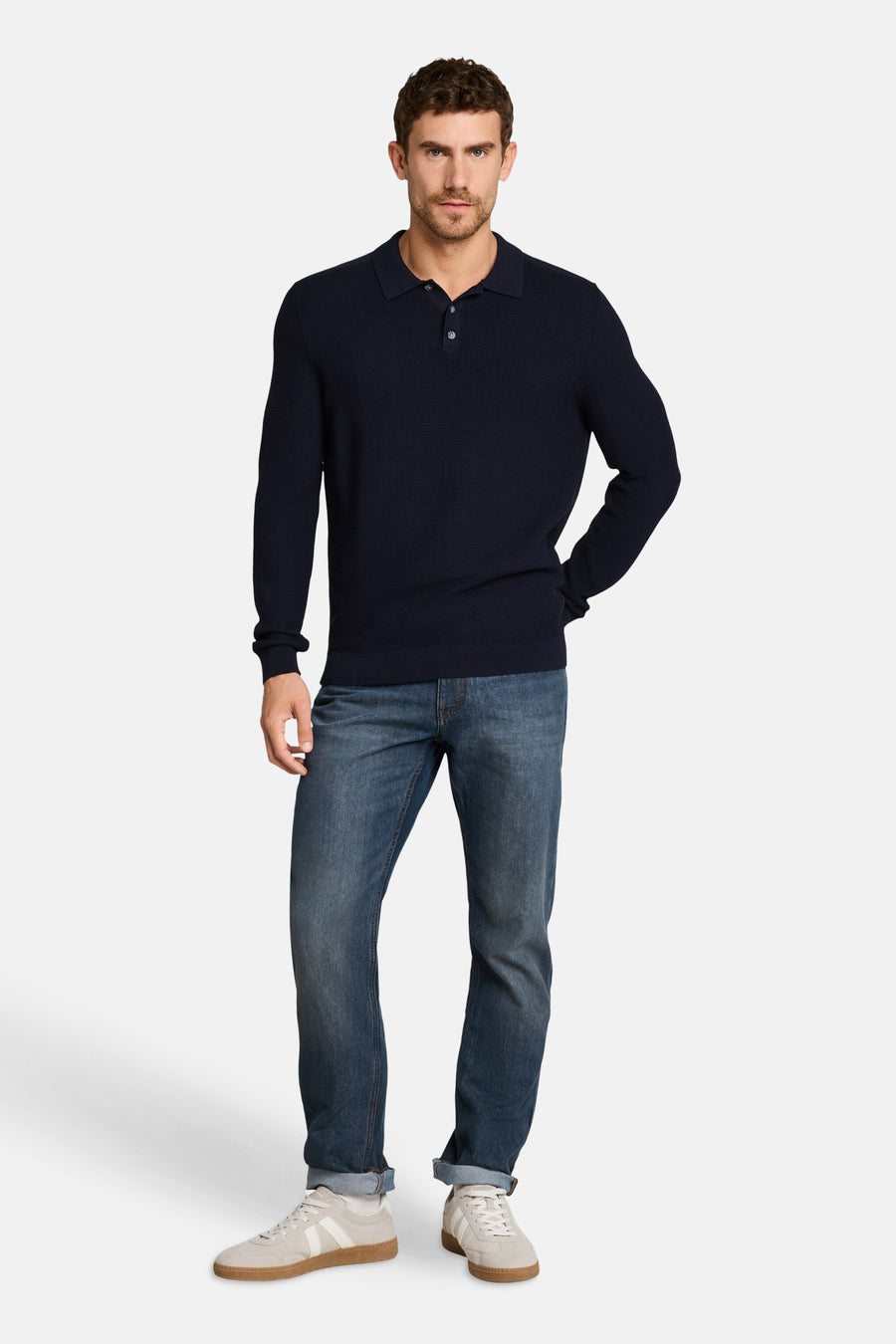 Trui met ronde hals blauw - Tom Tailor