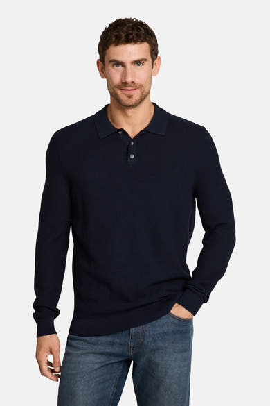 Trui met ronde hals blauw - Tom Tailor