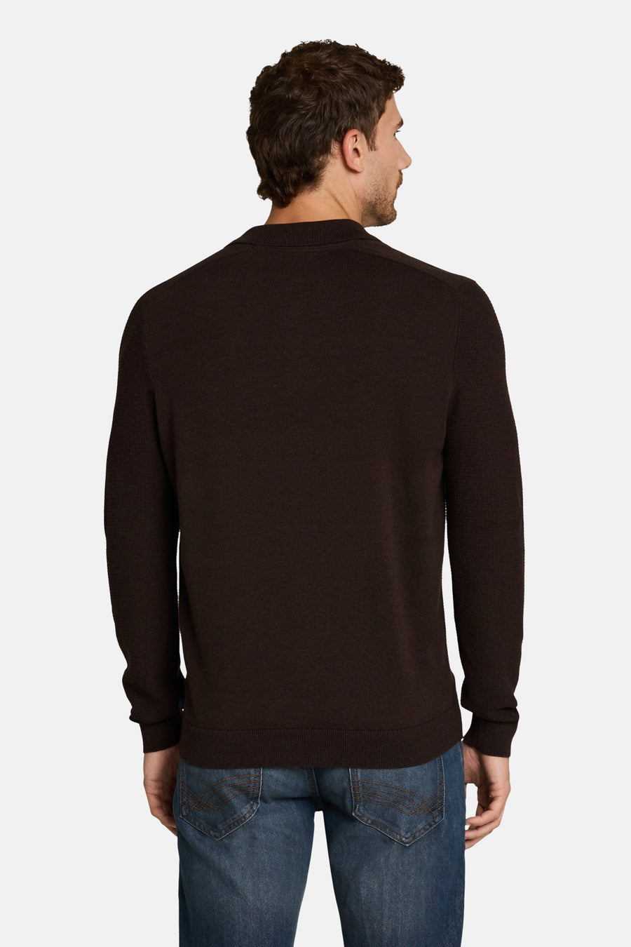Trui met ronde hals bruin - Tom Tailor