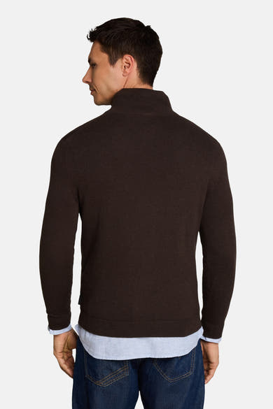Pull col rond brun - Tom Tailor