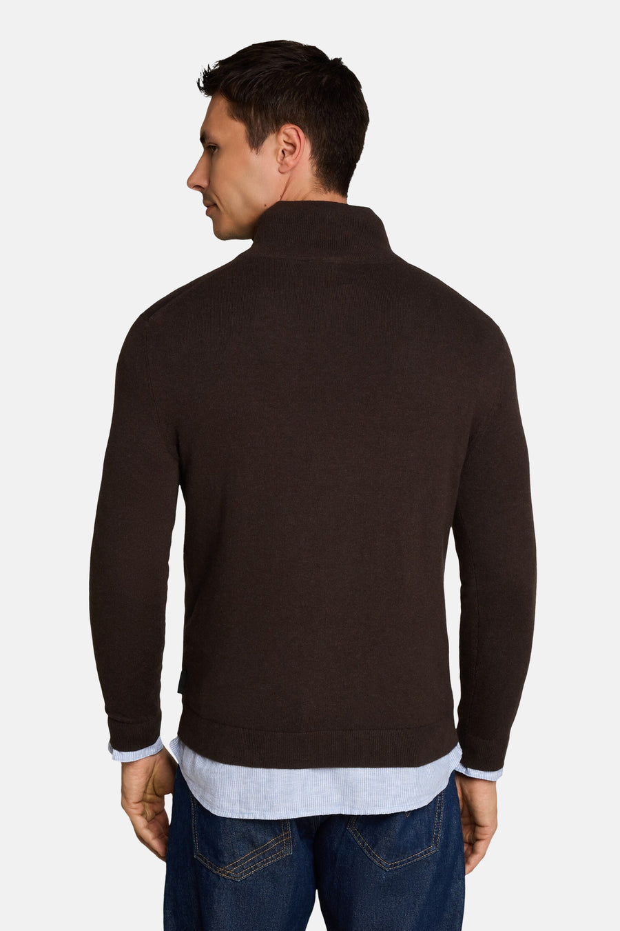 Pull col rond brun - Tom Tailor