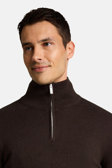 Pull col rond brun - Tom Tailor