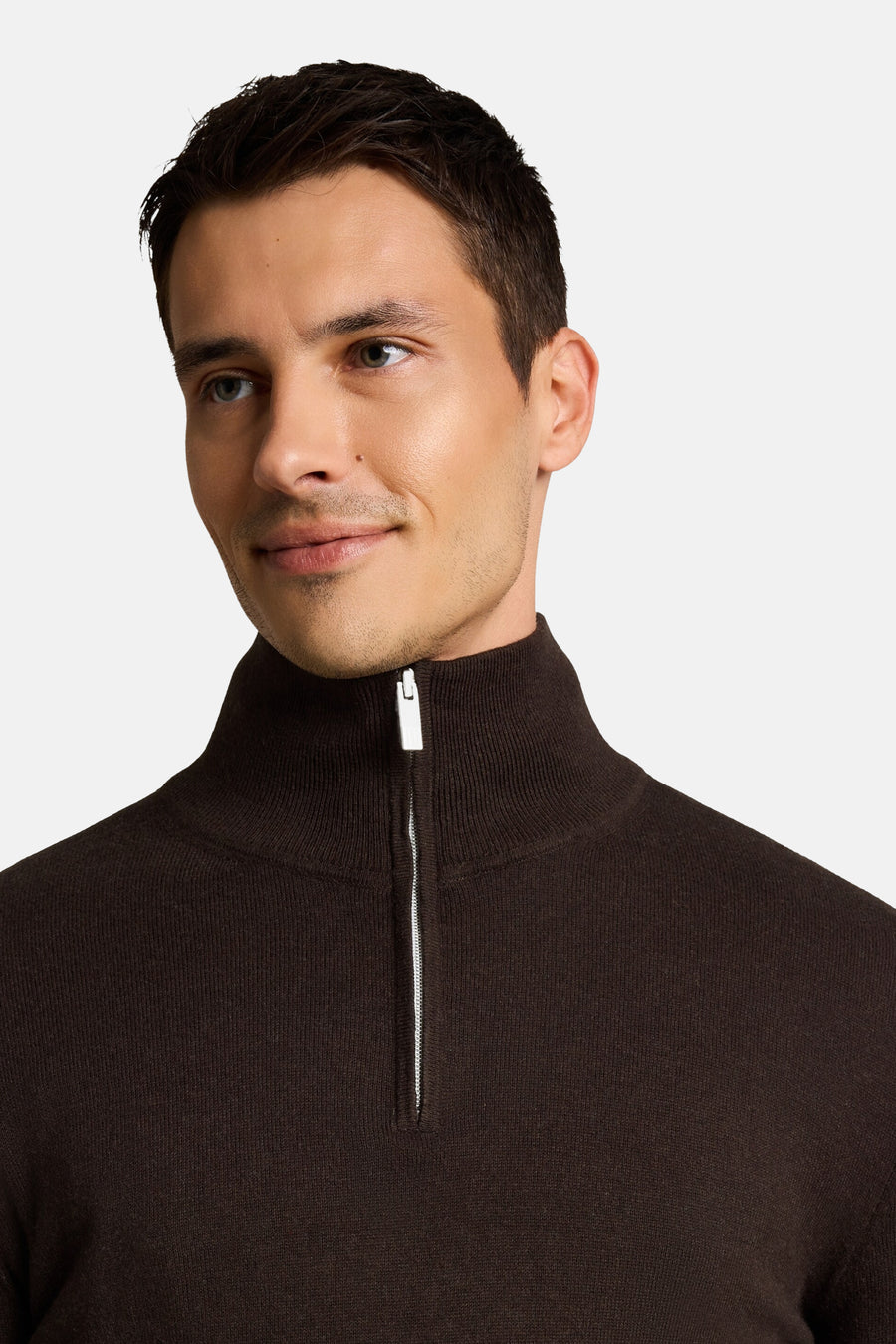 Pull col rond brun - Tom Tailor