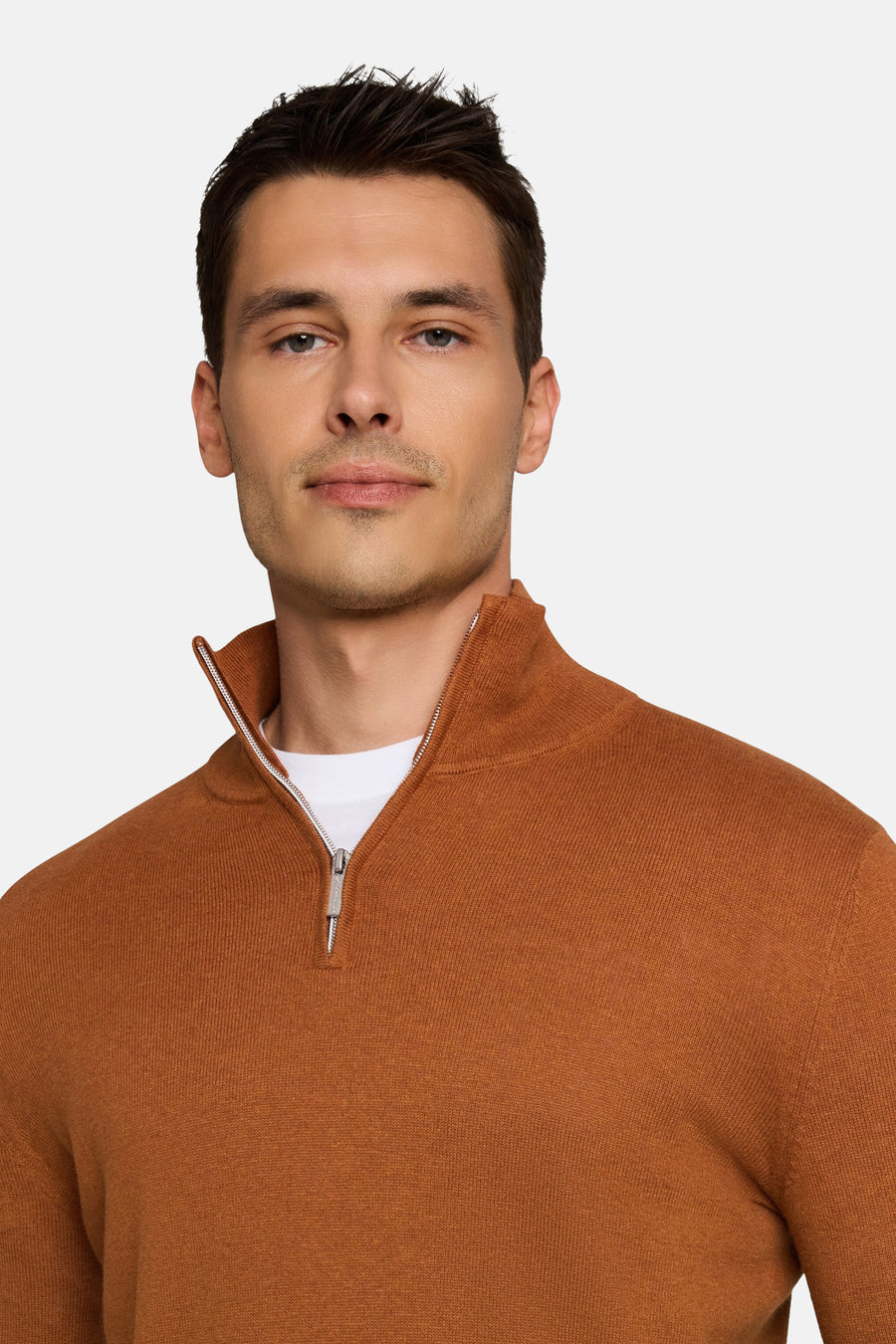 Pull col rond cognac - Tom Tailor