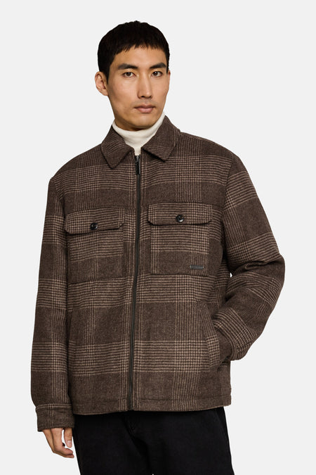 Heren tops jas gewatteerd taupe - Tom Tailor