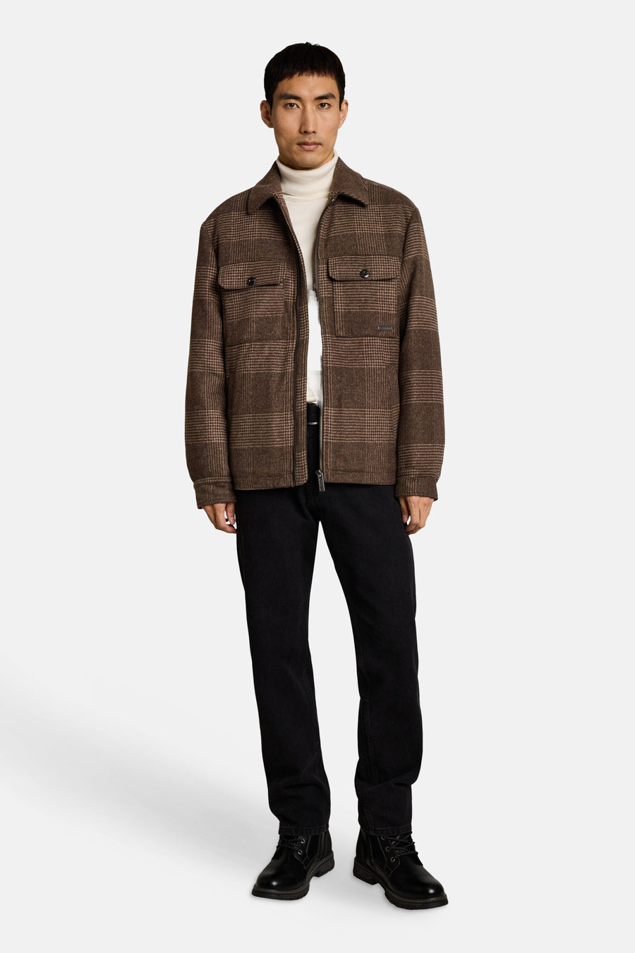 Heren tops jas gewatteerd taupe - Tom Tailor
