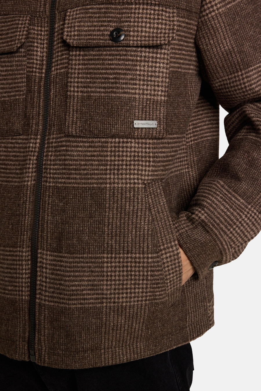 Heren tops jas gewatteerd taupe - Tom Tailor