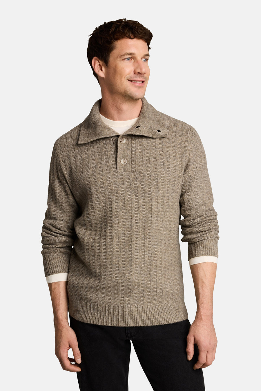 Pull col roulé taupe - Tom Tailor