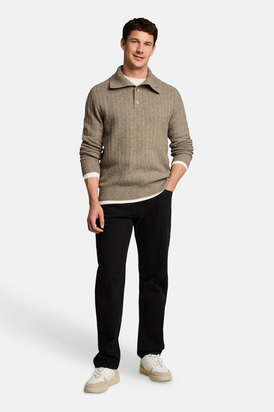 Pull col roulé taupe - Tom Tailor