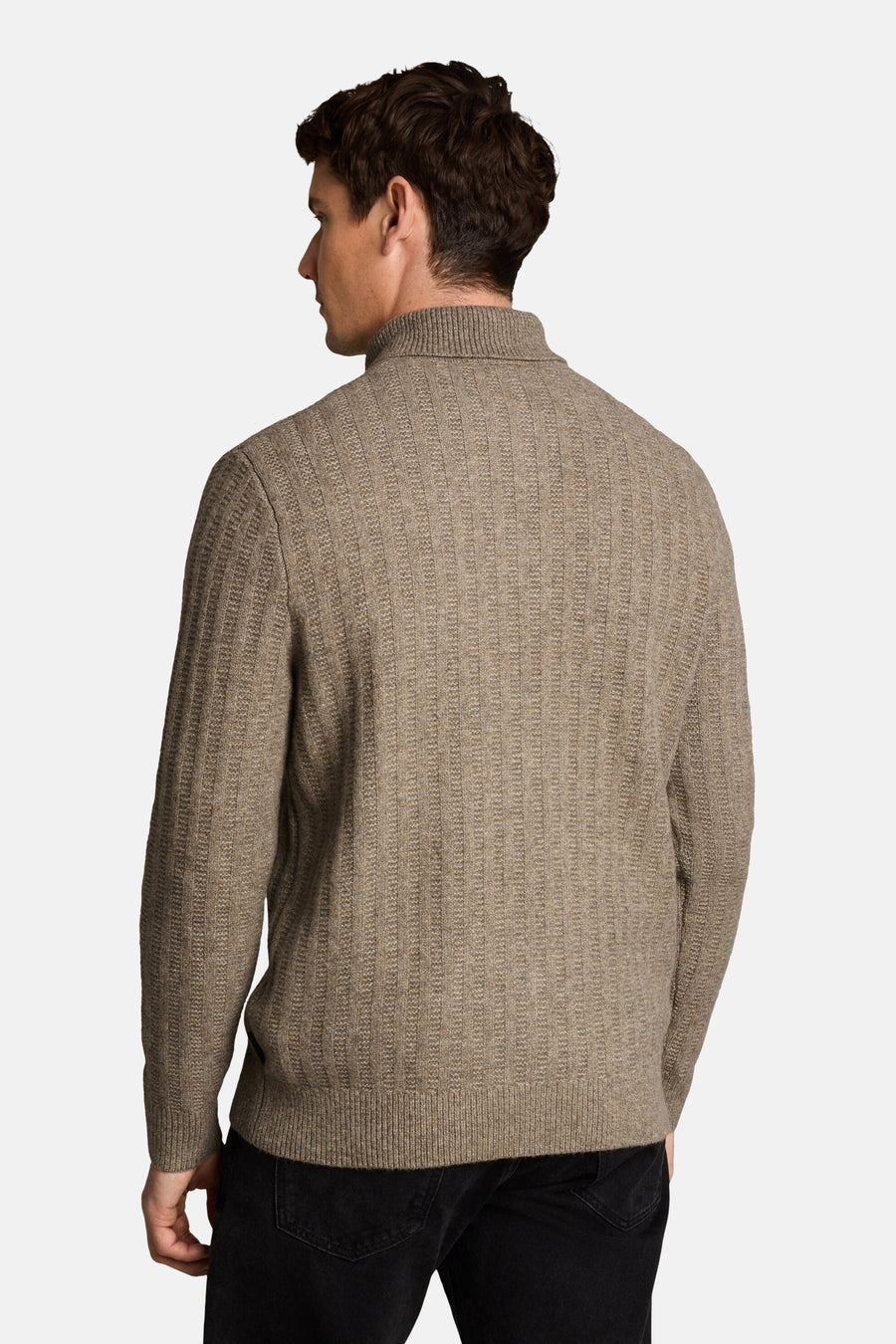 Pull col roulé taupe - Tom Tailor