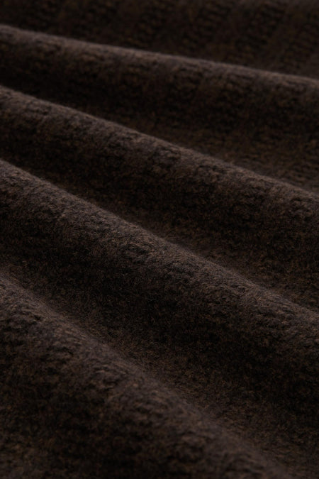 Pull met rolkraag - bruin