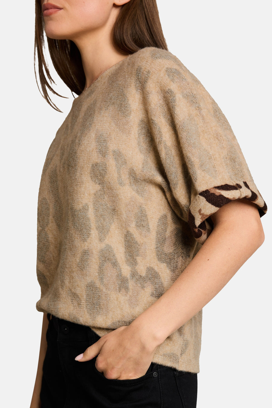 Pull O-hals - Beige