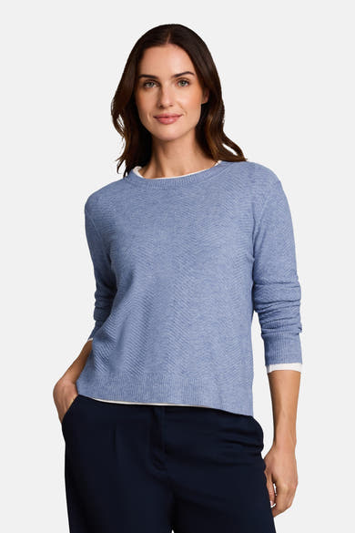 Pull col rond bleu - Tom Tailor
