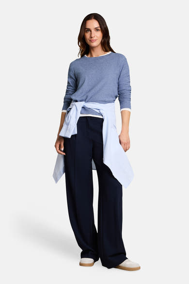 Pull col rond bleu - Tom Tailor