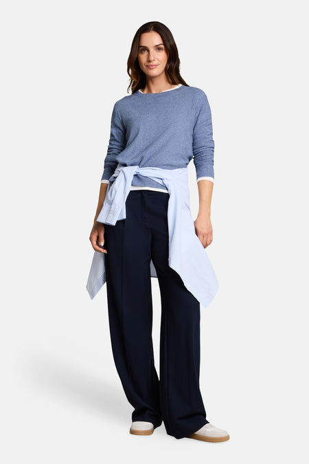 Pull O-hals - blauw