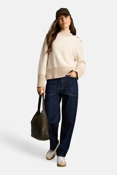 Pull col montant beige - Tom Tailor