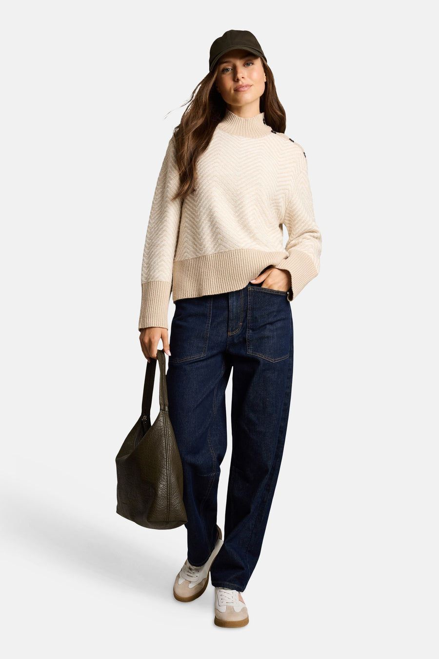 Pull col montant beige - Tom Tailor