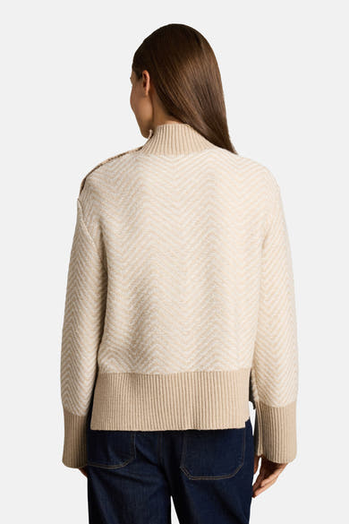 Pull col montant beige - Tom Tailor