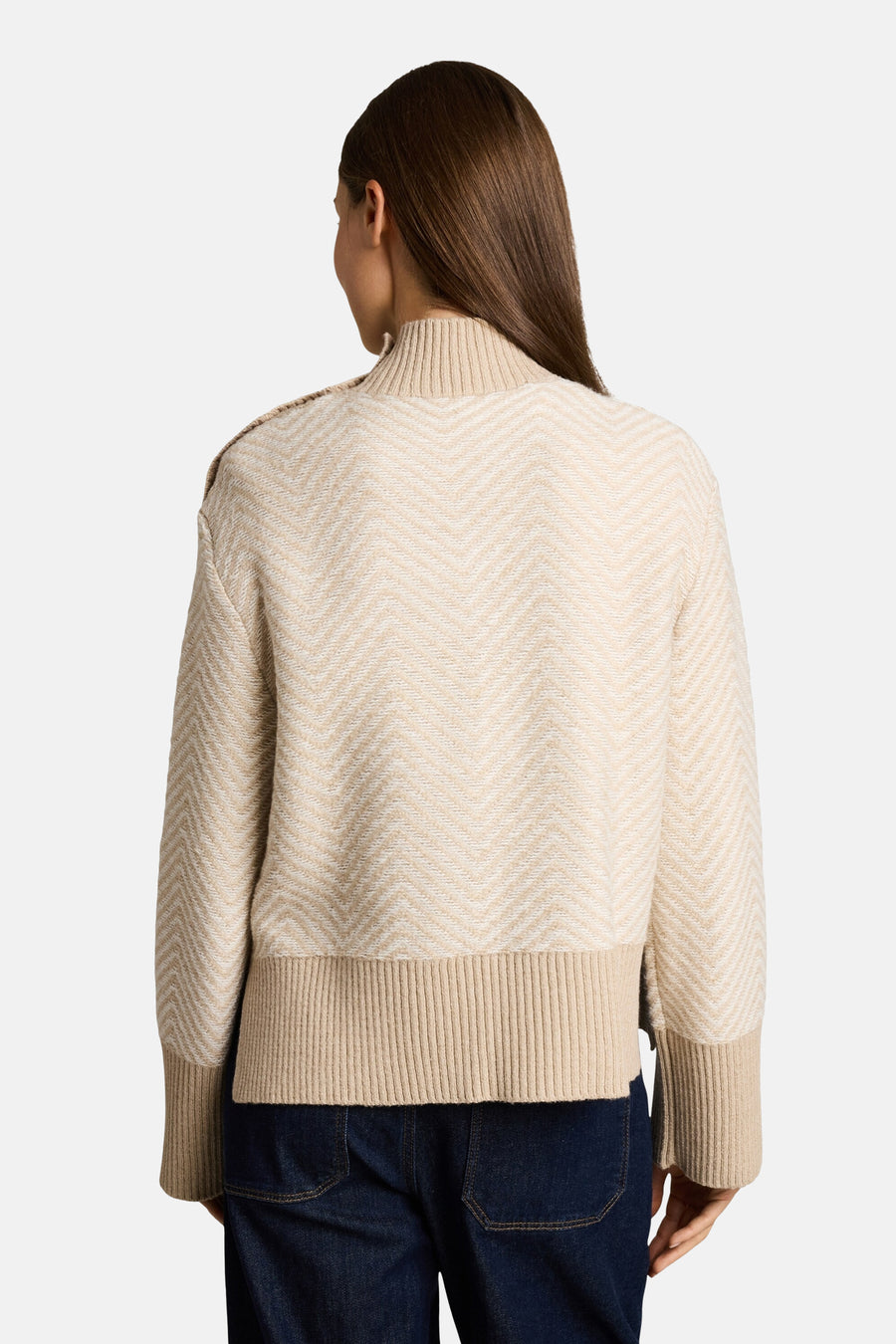 Pull col montant beige - Tom Tailor
