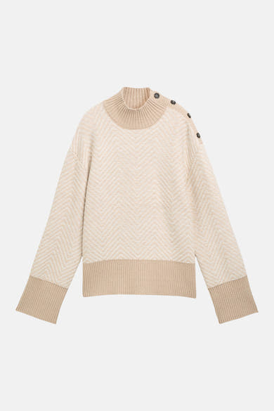 Pull col montant beige - Tom Tailor