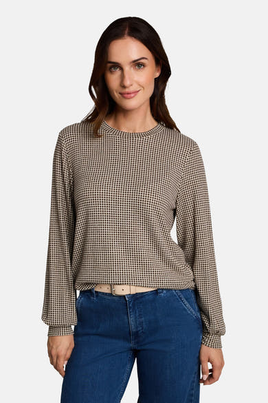 Sweat col rond beige - Tom Tailor