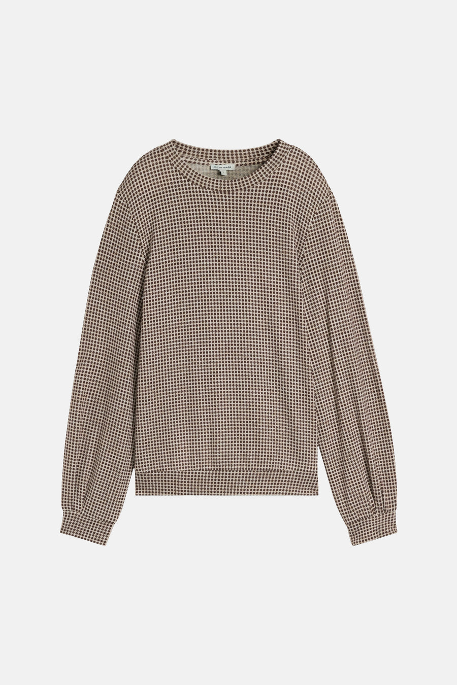 Sweat col rond beige - Tom Tailor