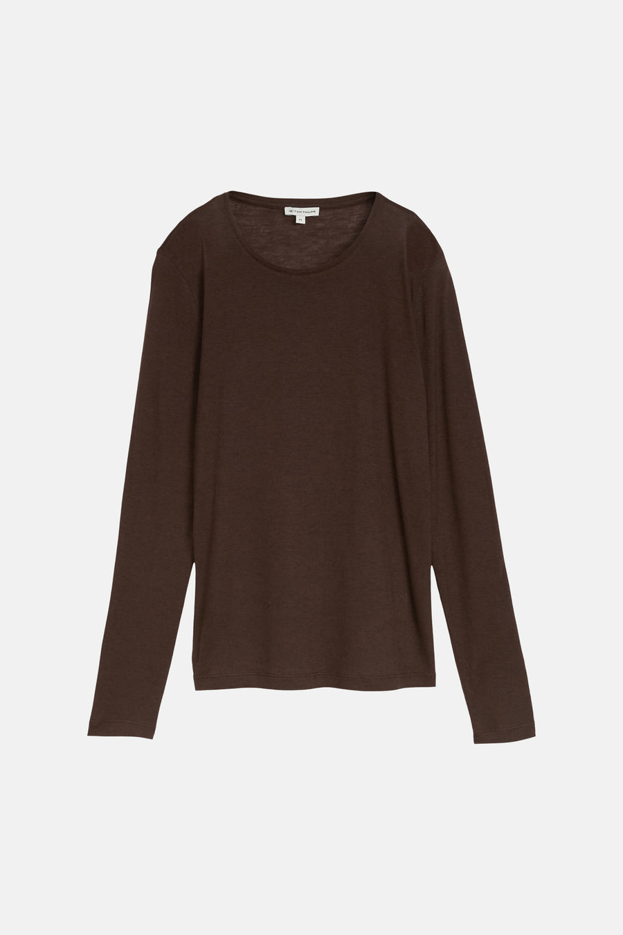 Top uni manches longues brun - Tom Tailor