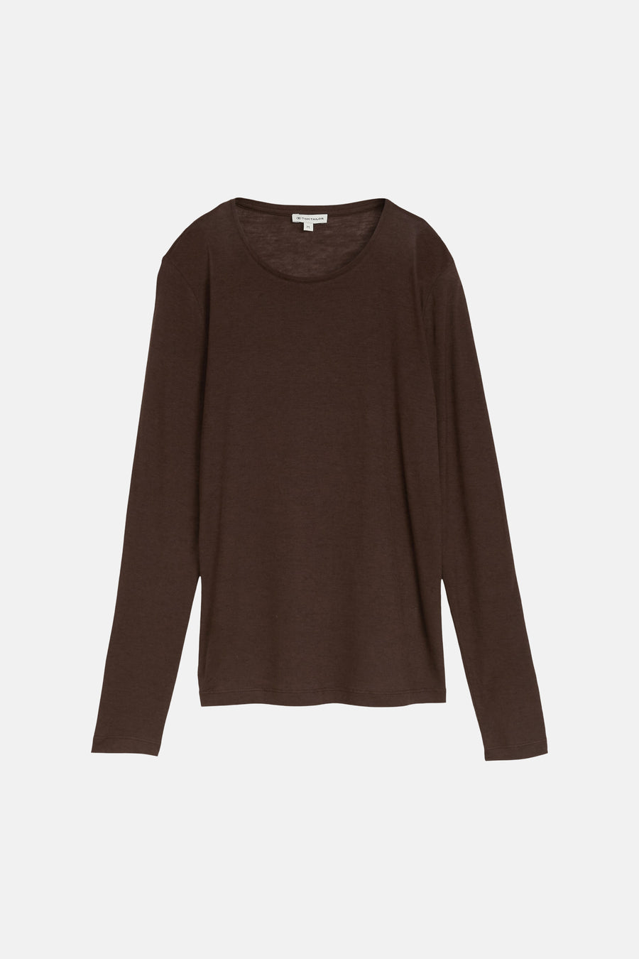 Top uni manches longues brun - Tom Tailor