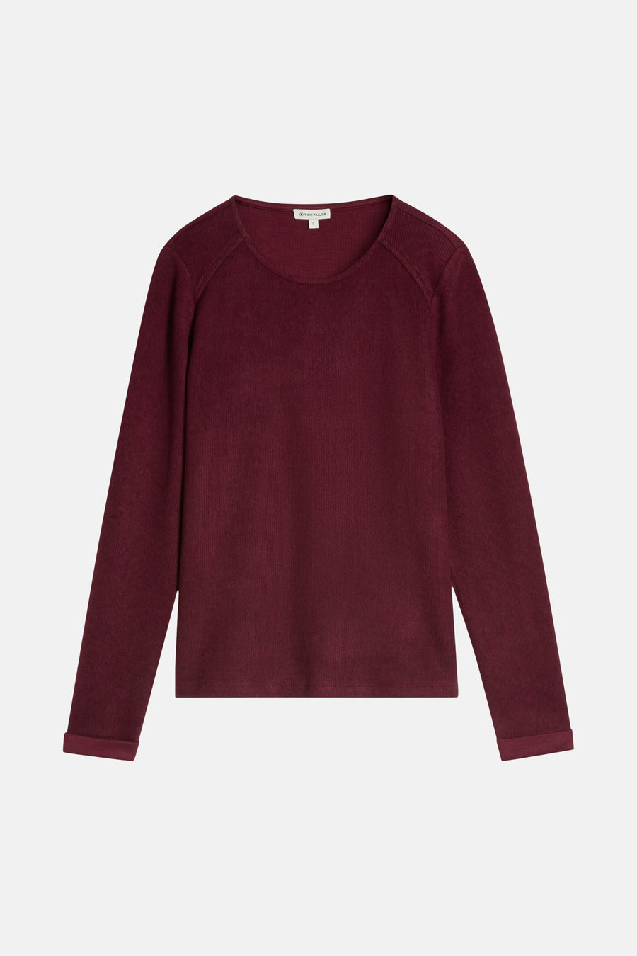 Sweat col rond rouge - Tom Tailor